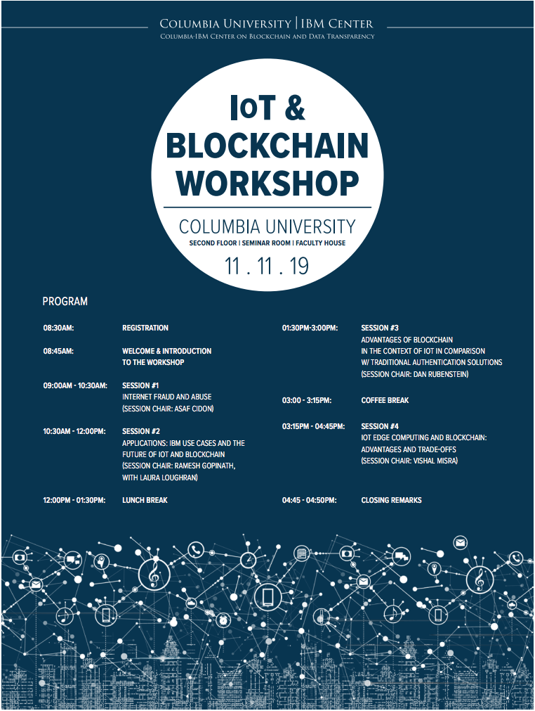 Poster with Program for IoT/Blockchain event