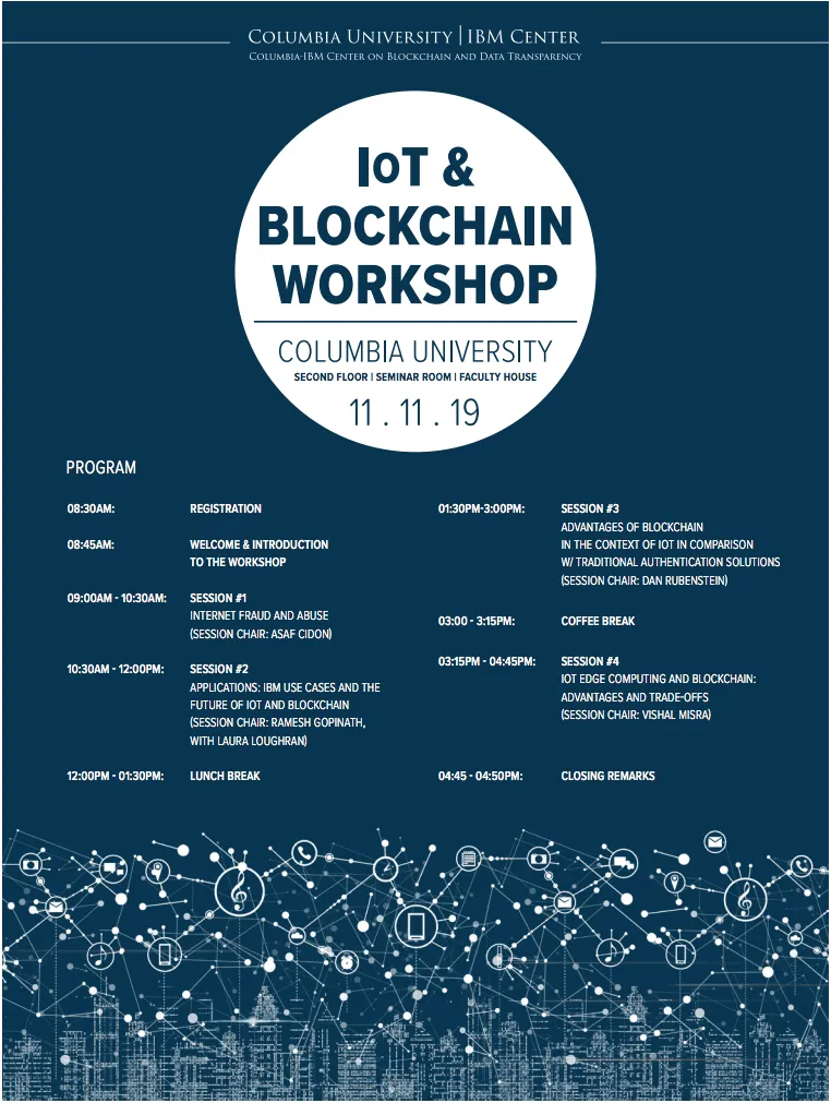 Poster with Program for IoT/Blockchain event